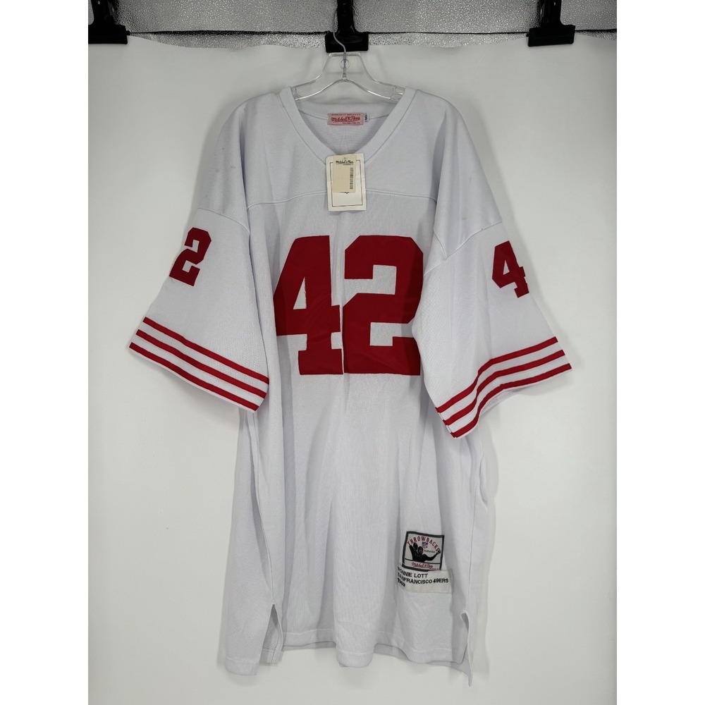 Mitchell & Ness Ronnie Lott San Francisco 49ers Jersey 1989 Sewn Stitched 60 4XL